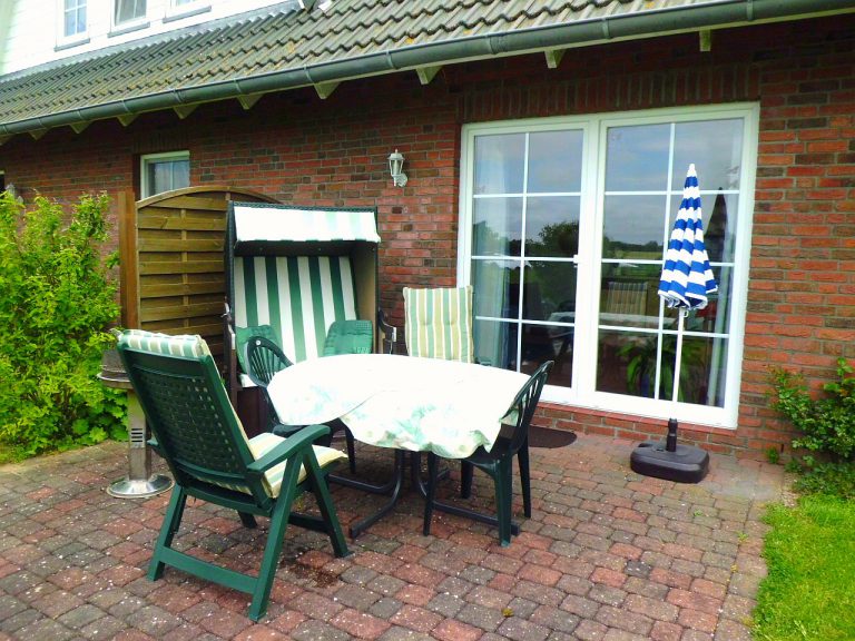 Terrasse der Ferienwohnung 1 im Ferienhaus Eckeberg