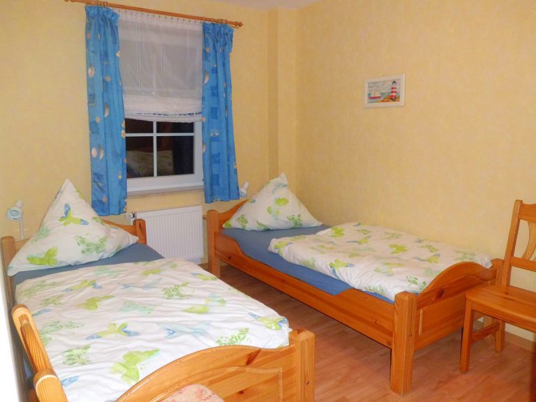 Schlafzimmer der Ferienwohnung 1 im Ferienhaus Eckeberg