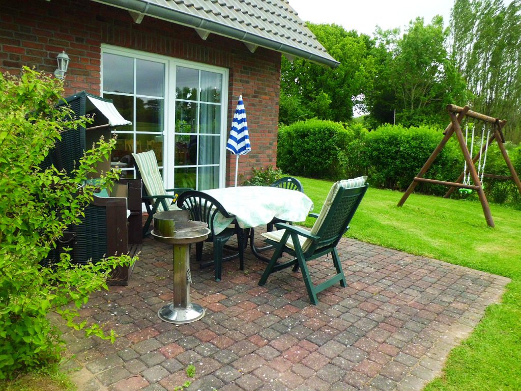 Terrasse der Ferienwohnung 1 im Ferienhaus Eckeberg