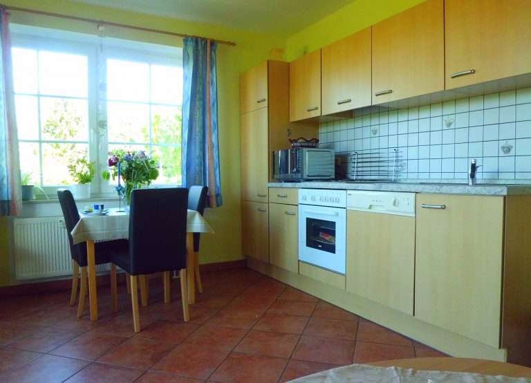 Küche der Ferienwohnung 2 im Ferienhaus Eckeberg