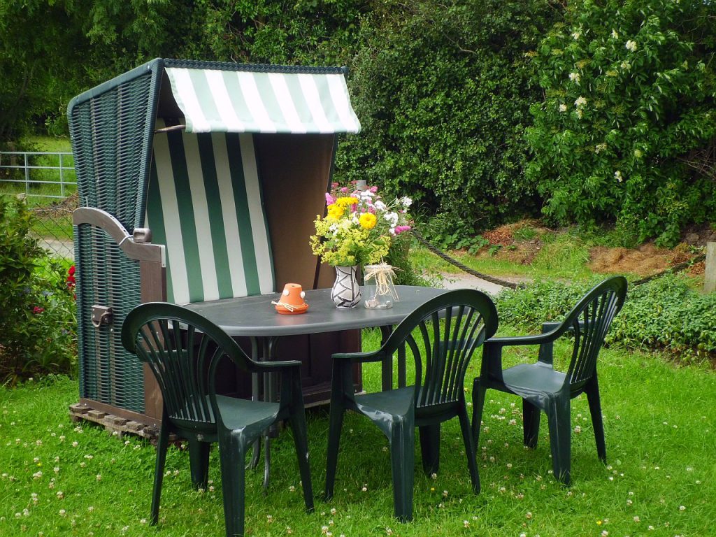Garten der Ferienwohnung 4 im Ferienhaus Eckeberg
