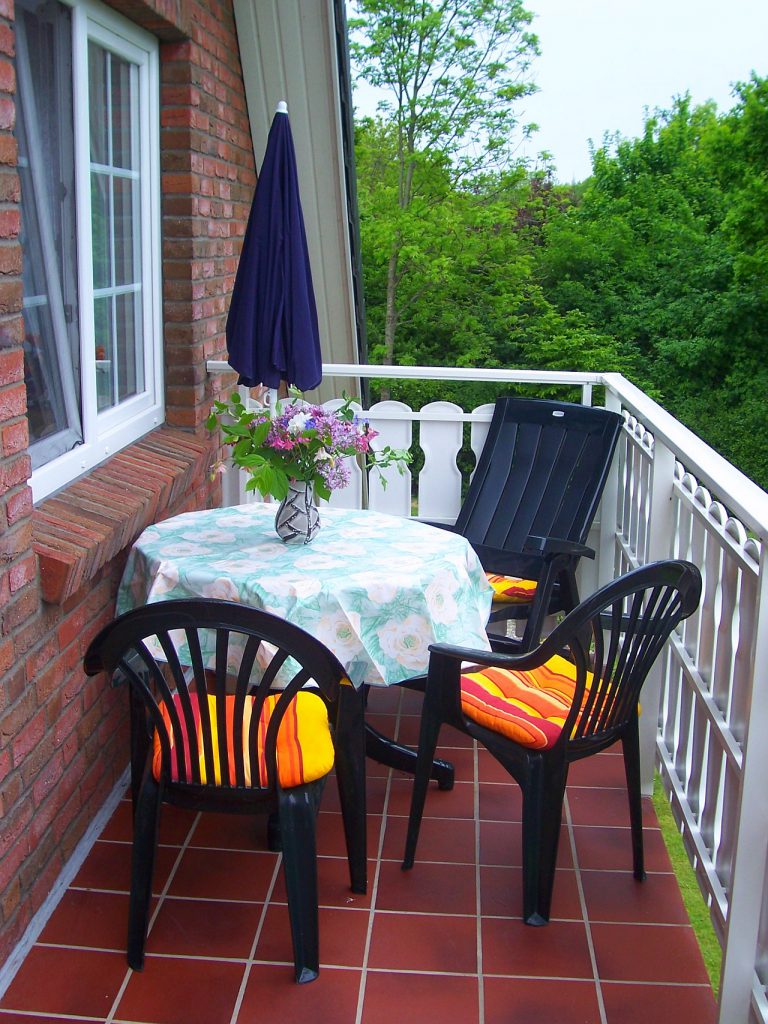 Balkon der Ferienwohnung 3 im Ferienhaus Eckeberg