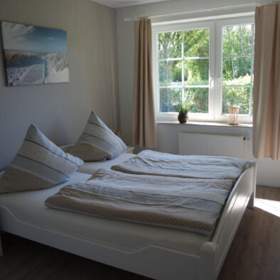 Schlafzimmer der Ferienwohnung 1 im Ferienhaus Eckeberg