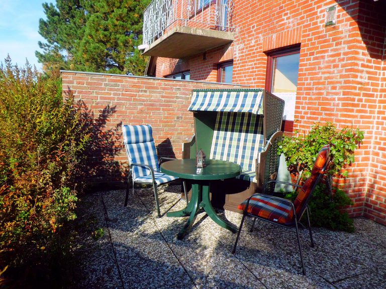 Terrasse der Ferienwohnung 5 im Ferienhaus Marschal