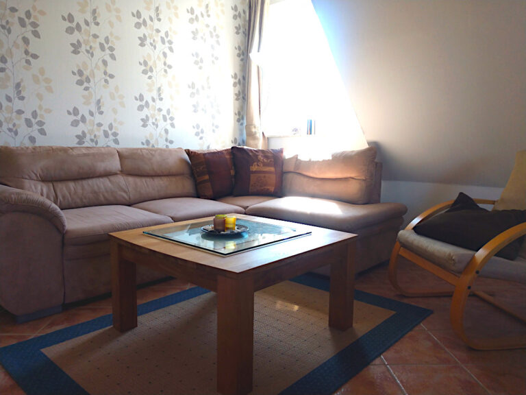 Wohnzimmer der Ferienwohnung 4 im Ferienhaus Eckeberg